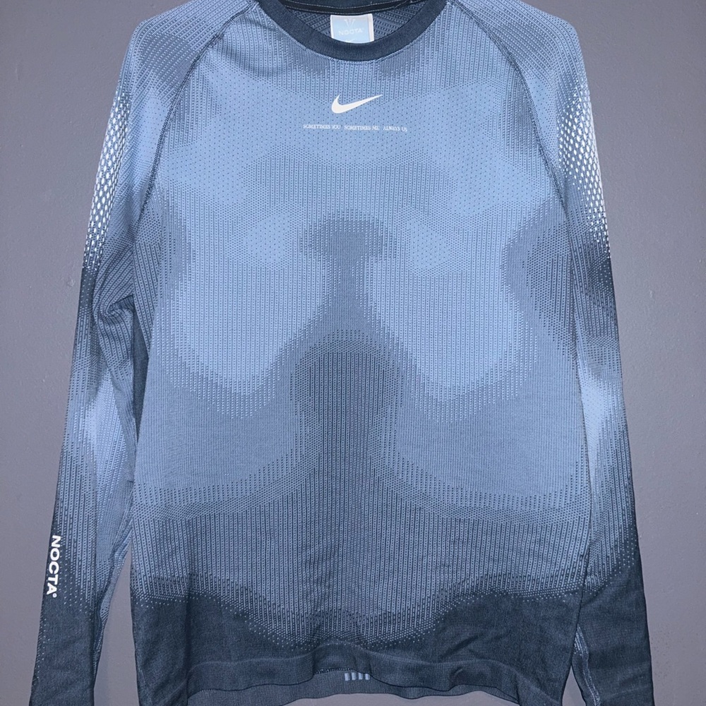 Nike NOCTA Blue and Gray Long Sleeve Shirt
